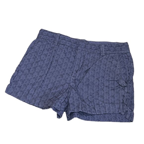 Gap Factory Women's Size 4 Blue Eyelet Lace Shorts 100% Cotton Pockets - Picture 5 of 7